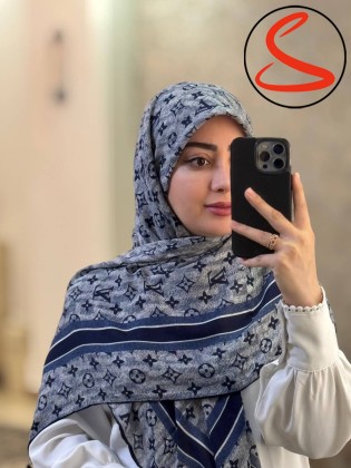 روسری نخی طرح برند 1 کد C25648