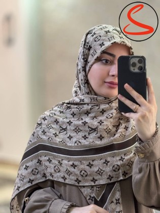 روسری نخی طرح برند 3 کد C25662