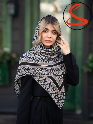 روسری نخی طرح برند 6 کد C25683