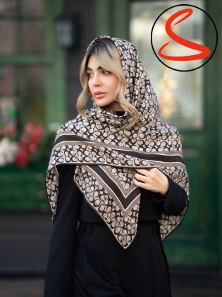 روسری نخی طرح برند 8 کد C25697