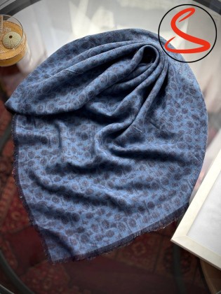 روسری نخ پنبه آبی کد C25928