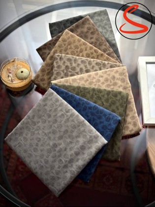 روسری نخ پنبه کرم تیره کد C25956