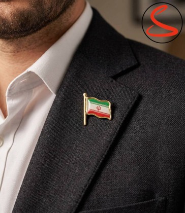 بج سینه طرح پرچم ایران کد C25991