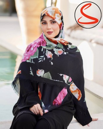 روسری نخی یونیک گلدار چند رنگ کد C26040