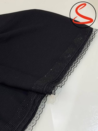 روسری نخ کریشه تور و نگین کد C26257