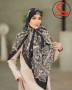 روسری ابریشم ژاکارد مشکی طلایی کد C26502