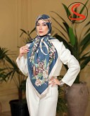 روسری سیا اسکارف لاجوردی کد C26628
