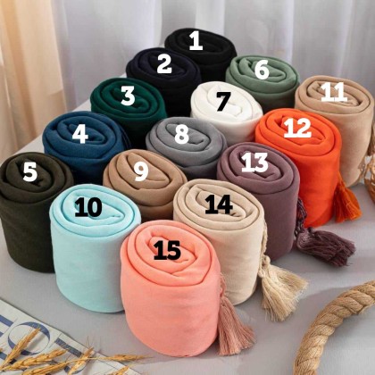 روسری وال نخ ساده 15 کد C24206