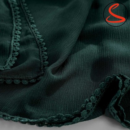 روسری نخ کریشه زمردی کد C24773